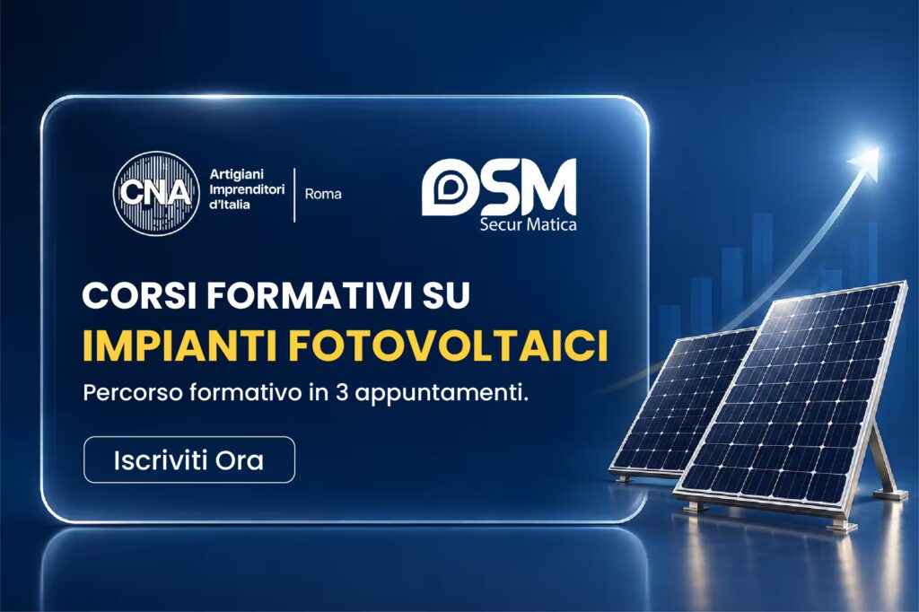 Corsi Fotovoltaico CNA & Secur Matica Articolo