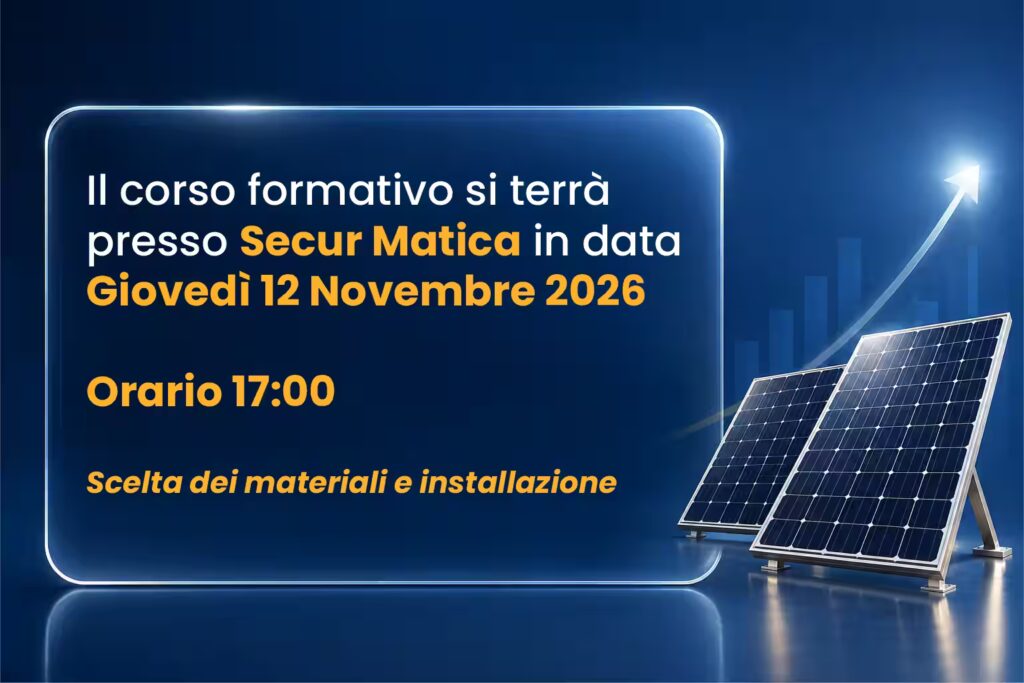 Corsi Fotovoltaico CNA & Secur Matica _Corso 12.11.2026